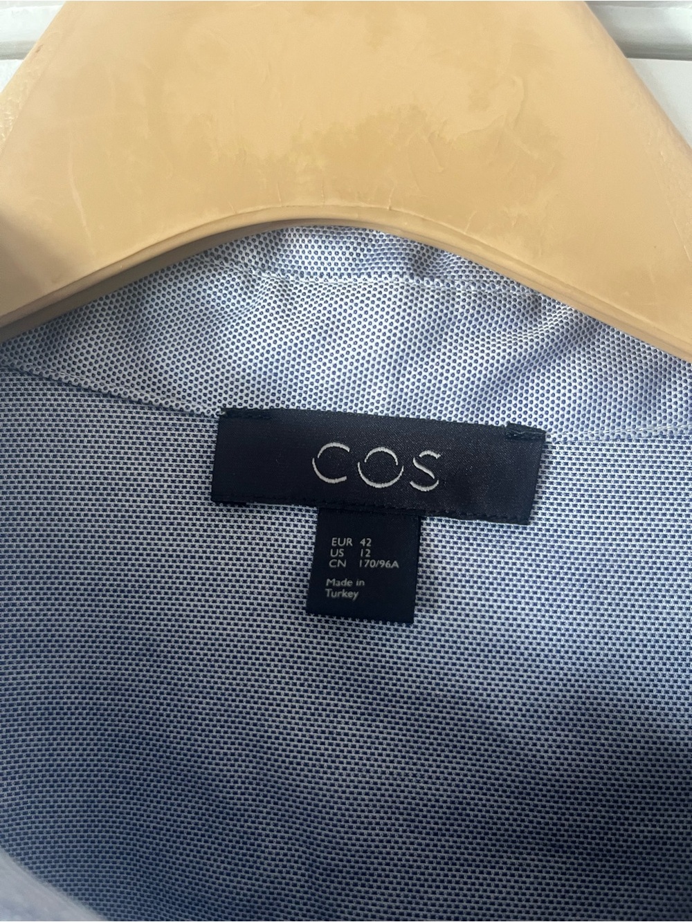 COS Cotton Shirting Midi Dress with Long Sleeves and Peter Pan Collar